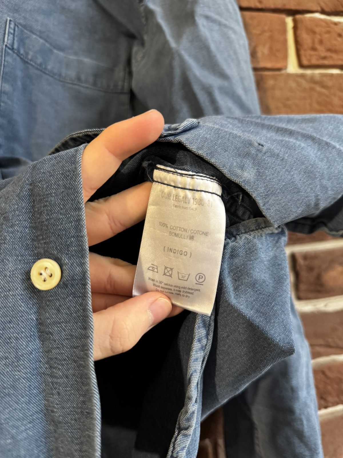 Our Legacy Rare Vintage Our Legacy Indigo Button Up Shirt Shirting Size US S / EU 44-46 / 1 - 6 Thumbnail