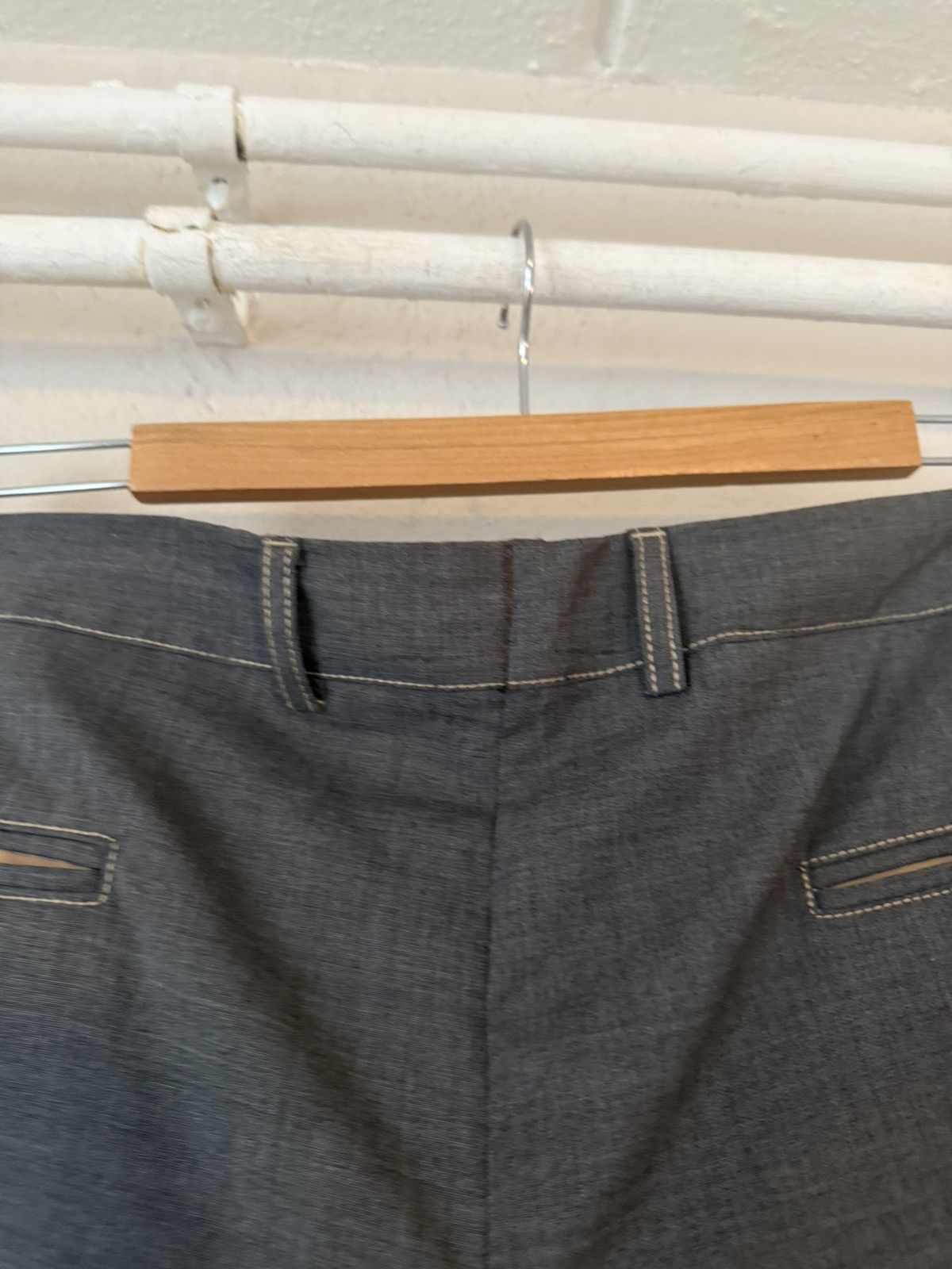 Brunello Cucinelli Brunello Cucinelli Grey Wool Trousers with Cuffed Hem Size US 36 / EU 52 - 7 Thumbnail