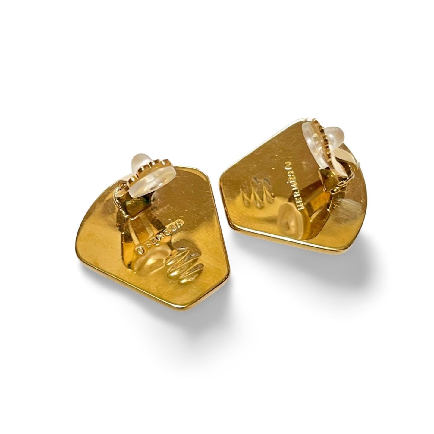 Hermes Vintage Hermes cloisonne enamel golden earrings Size ONE SIZE - 6 Thumbnail