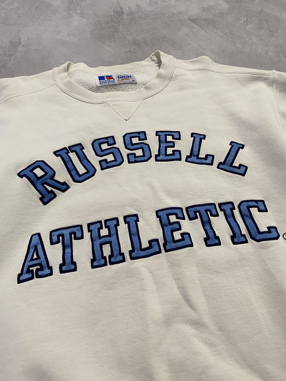 Russell Athletic × Vintage Vintage sweater oversized RUSSELL ATHLETIC BIG LOGO BOXY Size US M / EU 48-50 / 2 - 4 Thumbnail