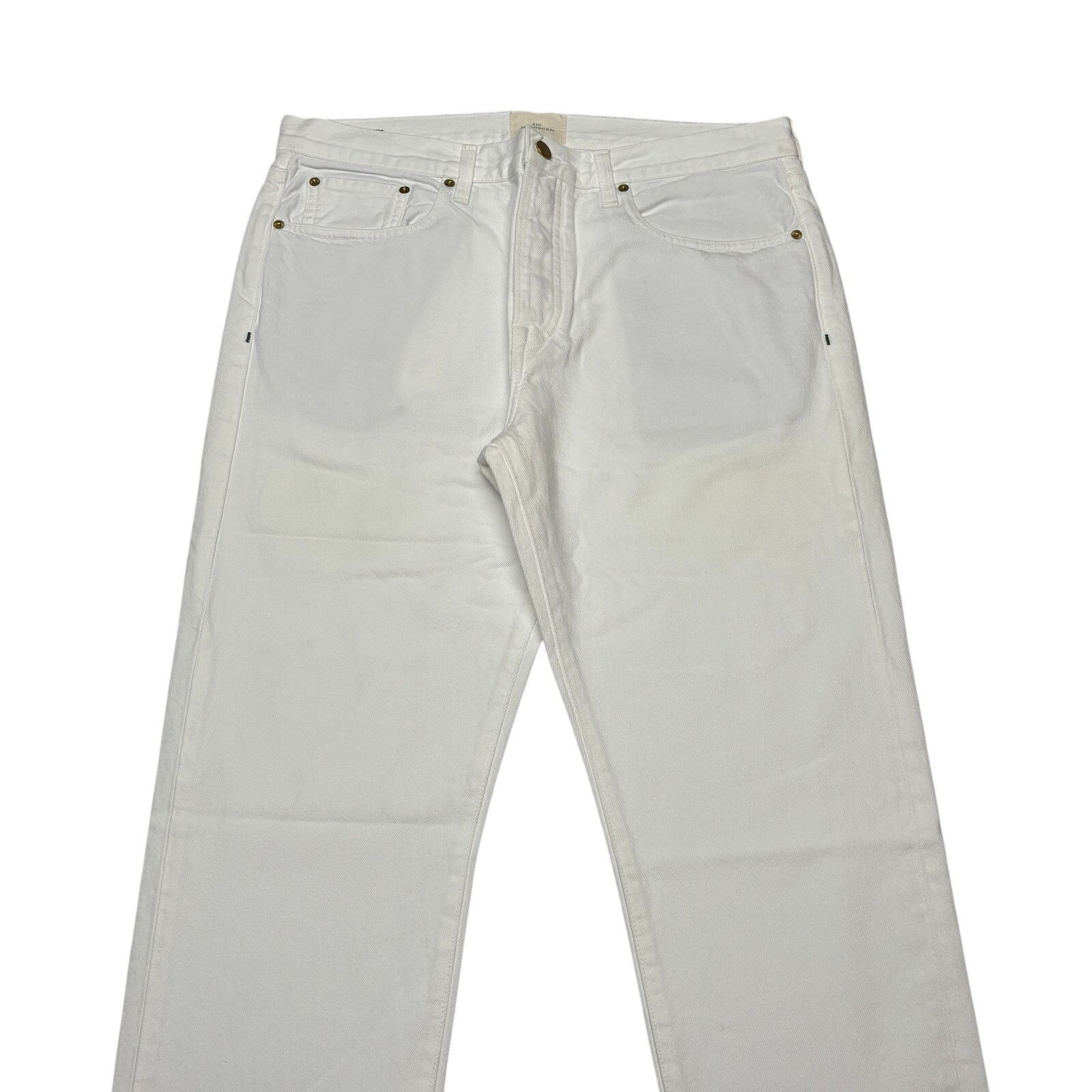 Sid Mashburn $185 Sid Mashburn Slim Straight Jeans 28x32 White Denim Size US 28 / EU 44 - 2 Thumbnail