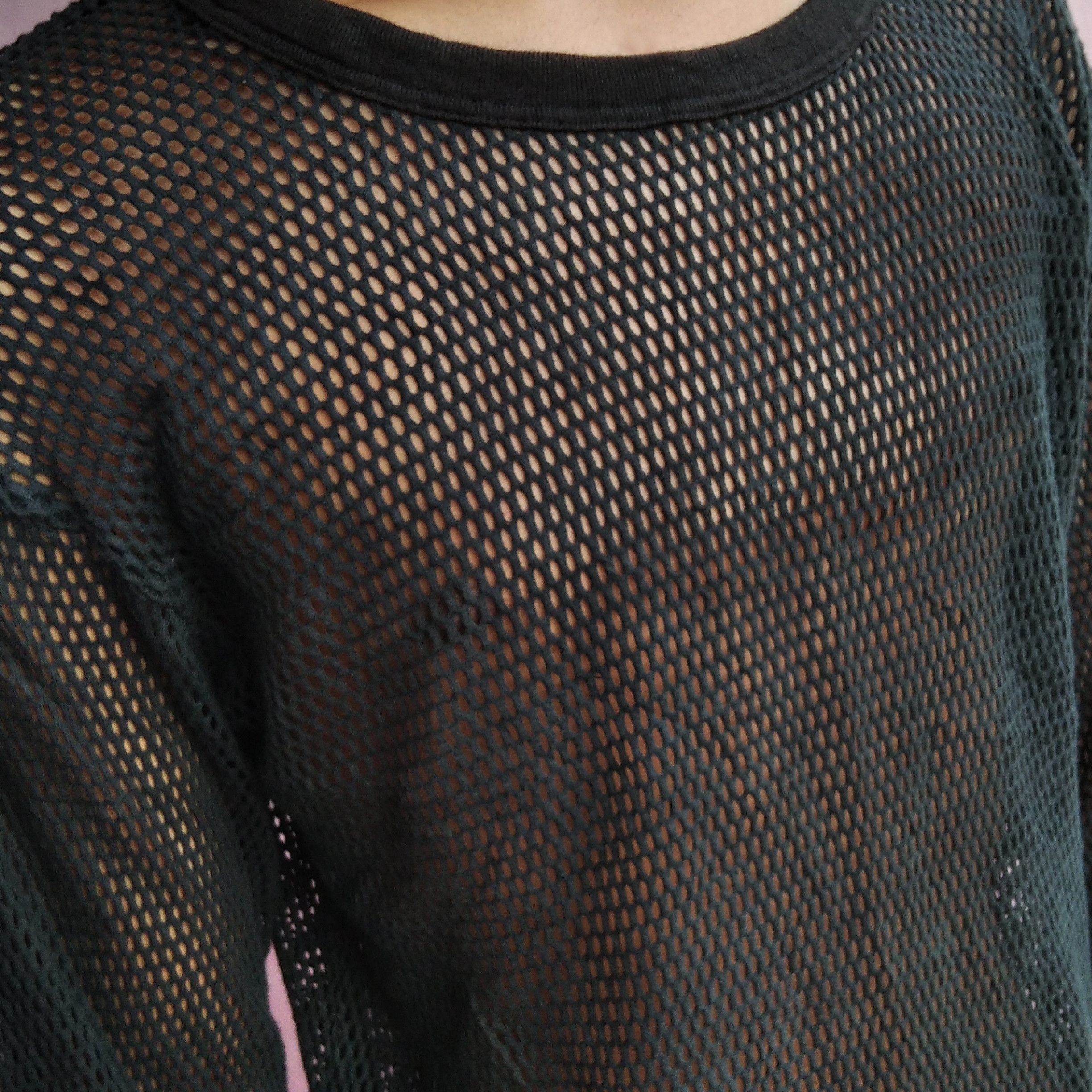 If Six Was Nine × Japanese Brand × Vintage Vintage 90's UNBRANDED Mesh Longsleeve Size US L / EU 52-54 / 3 - 3 Thumbnail