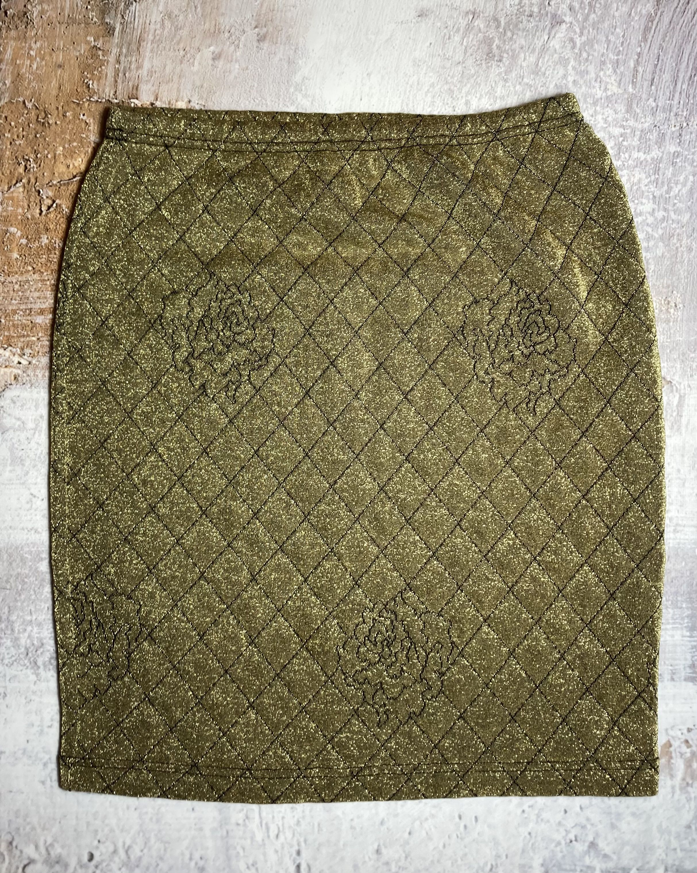 Vintage Vintage Gold Skirt Women’s Size 42 Size 28" / US 6 / IT 42 - 2 Thumbnail
