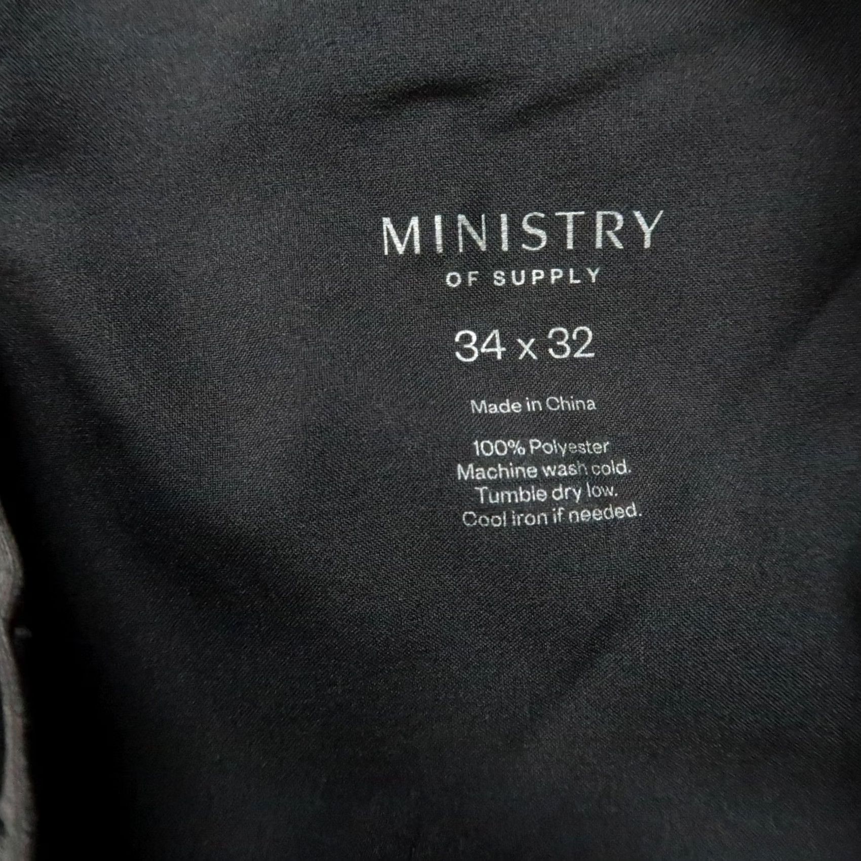 Vintage MINISTRY OF SUPPLY Pants Mens 34x32 Gray Chino Travel Straight Button Zip Flat Front Regular Size US 34 / EU 50 - 3 Thumbnail