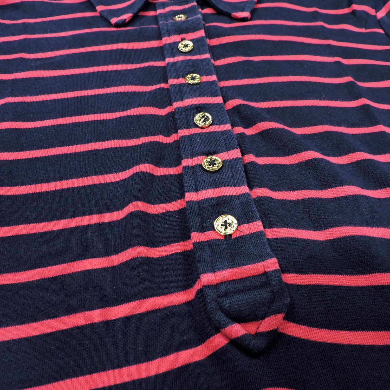 Tory Burch TORY BURCH POLO STRIPED SHOULDER TAB PIMA COTTON SHIRT Size M / US 6-8 / IT 42-44 - 9 Thumbnail