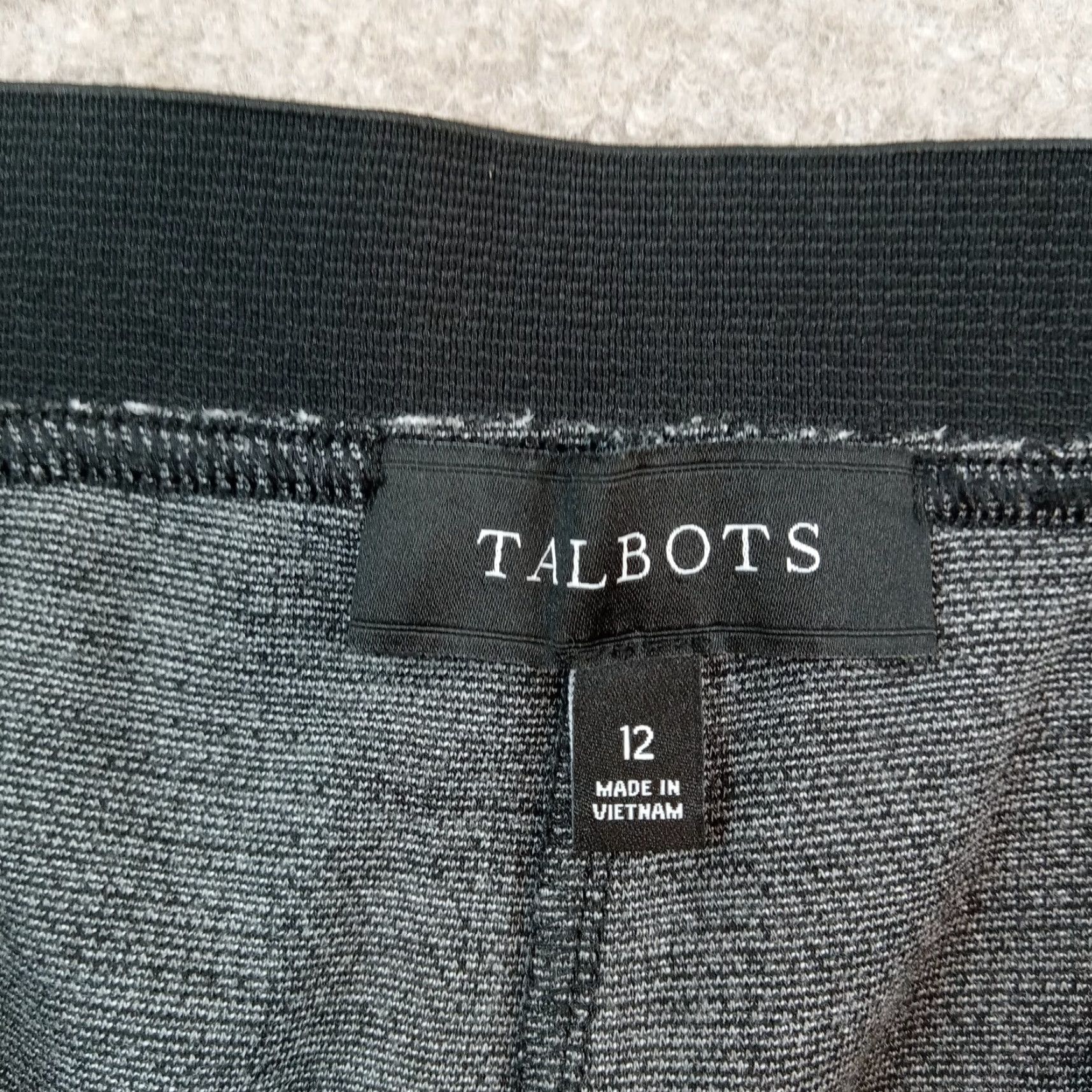 Talbots Talbots Black White Plaid Ankle Pants Womens 12 Elastic Waistband Stretch Polyester Size 32" / US 10 / IT 46 - 6 Thumbnail