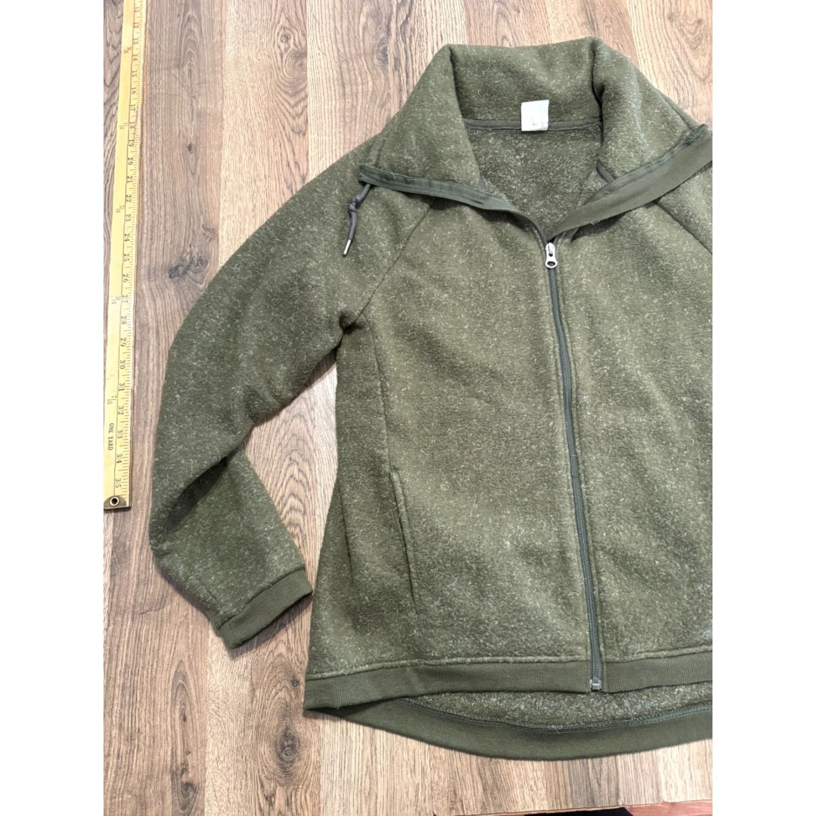 Avia AVIA Sweater Women's Size Medium Green Full Zip Drawstring Long Sleeve Size M / US 6-8 / IT 42-44 - 4 Thumbnail