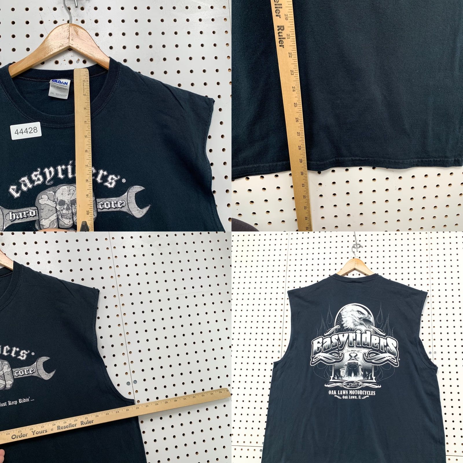 Vintage VINTAGE Easyriders Shirt Mens 2XL Black Oak Lawn Eagle Wrench Hardcore Size US XXL / EU 58 / 5 - 8 Thumbnail
