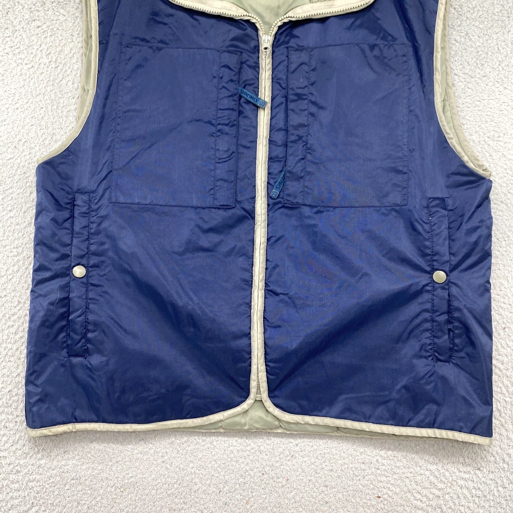 Spalding VINTAGE Spalding Blue Nylon Insulated Full Zip Vest Mens Size Large Vest Size US L / EU 52-54 / 3 - 2 Thumbnail