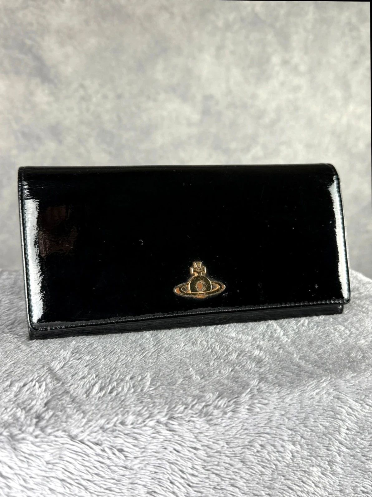 Vivienne Westwood Vivienne Westwood Patent Leather Wallet Gold Logo Size ONE SIZE - 2 Thumbnail