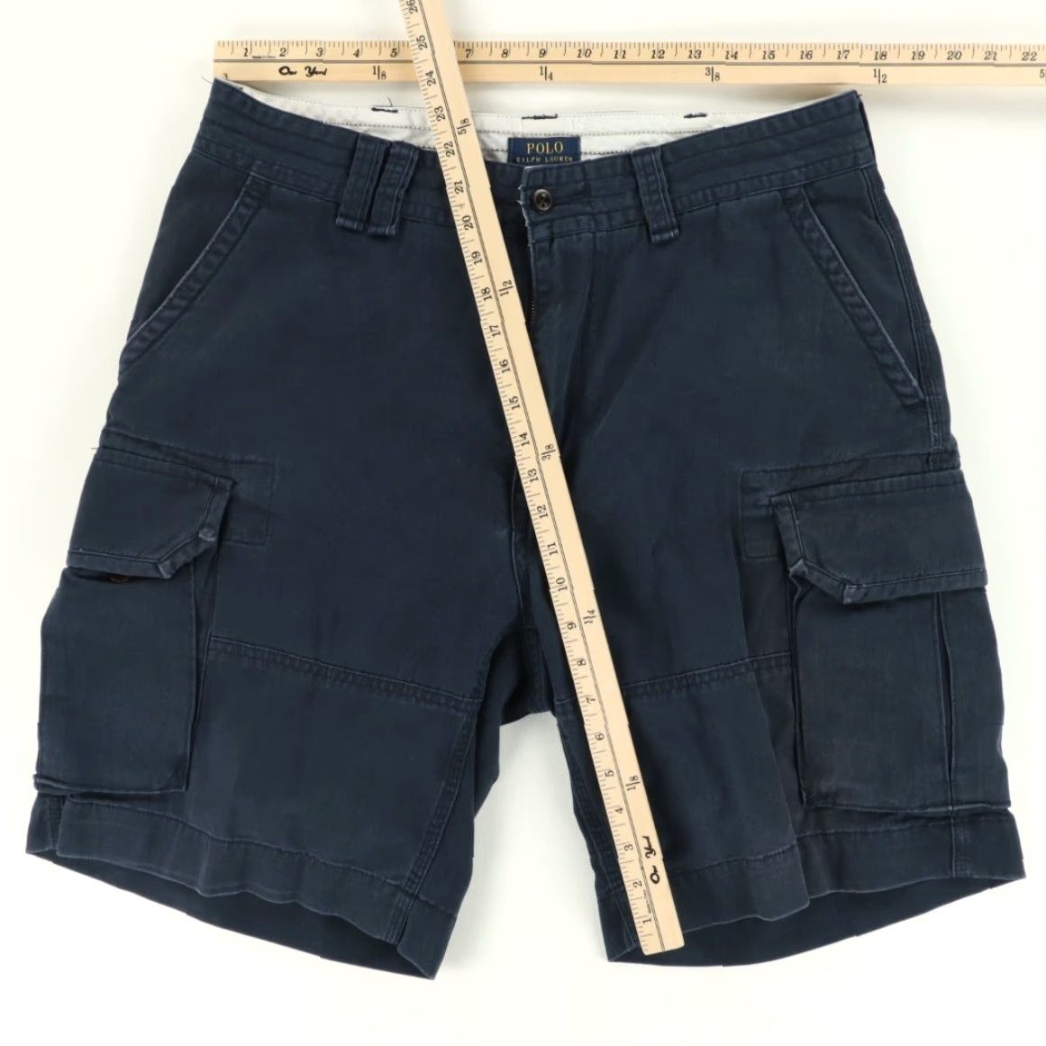 Polo Ralph Lauren Polo Ralph Lauren Cotton Canvas Cargo Shorts Navy Blue Men's 35 Size US S / EU 44-46 / 1 - 3 Thumbnail