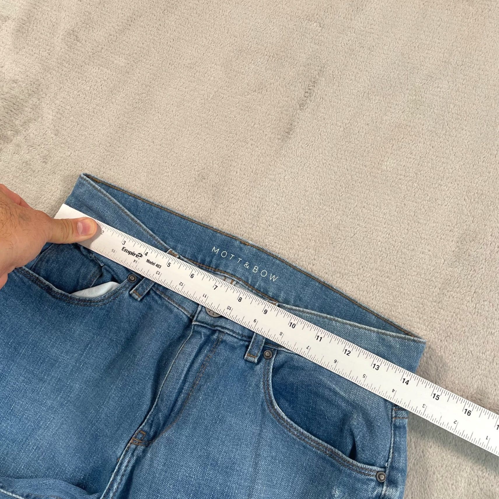 Mott & Bow Mott & Bow Boyfriend Slim Straight Charlton Jeans Women 28x30 Light Blue NWOT Size 28" / US 6 / IT 42 - 7 Thumbnail