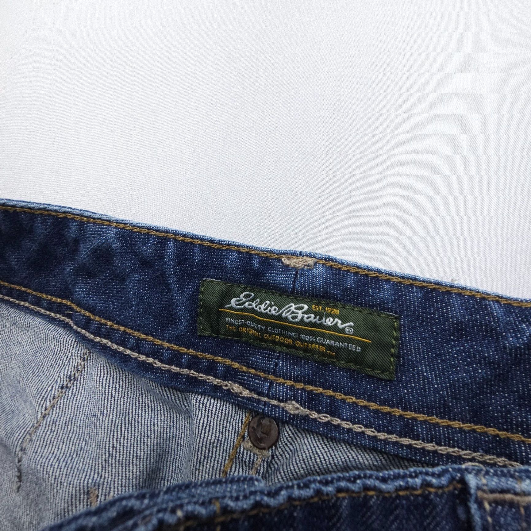 Eddie Bauer VINTAGE Eddie Bauer Jeans 8 Tall Mid Rise Straight Dark Wash 90s Bohemian Women's Jeans Size 30" / US 8 / IT 44 - 4 Thumbnail