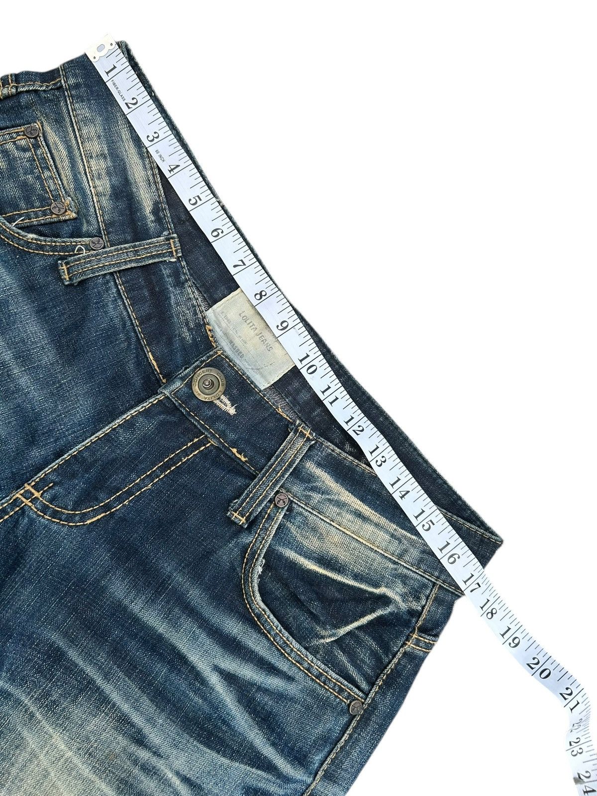 Kapital Flare Yoshitomo Nara Lolita Distressed Denim Jeans Size US 34 / EU 50 - 18 Thumbnail