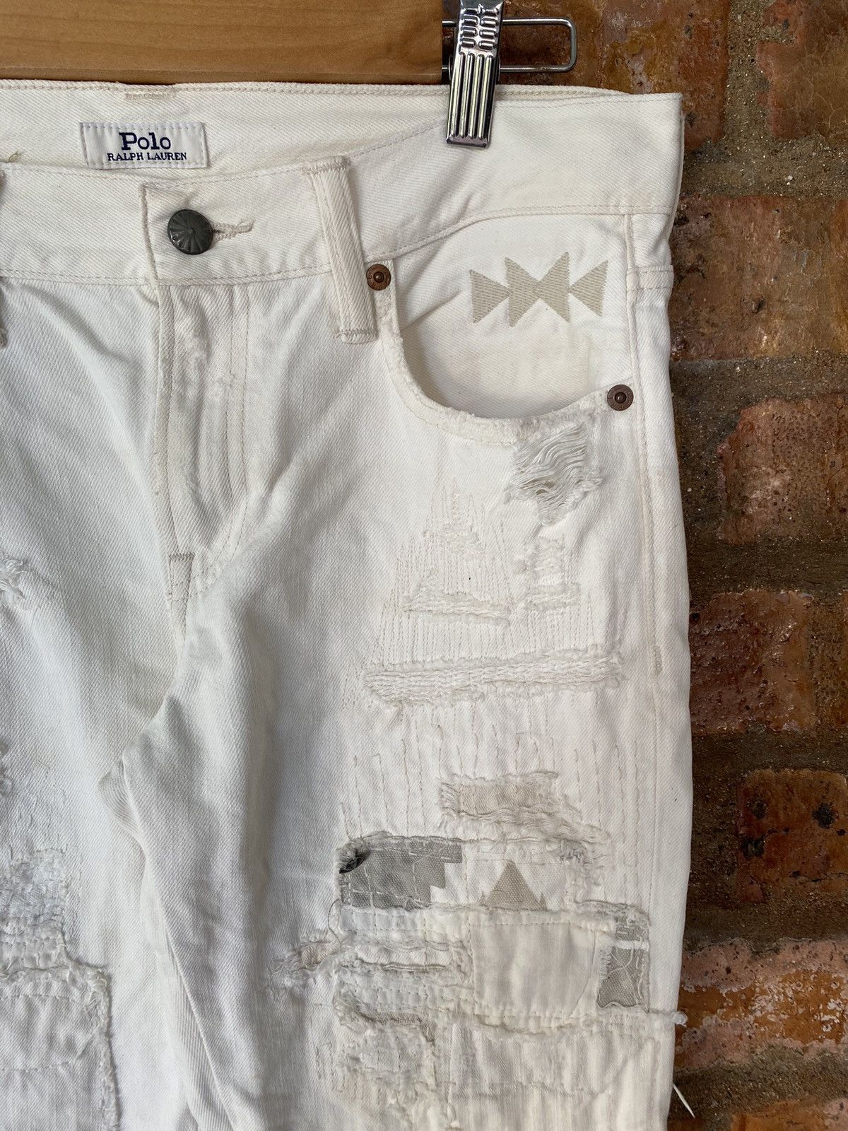 Polo Ralph Lauren × RRL Ralph Lauren × Ralph Lauren 2000s Polo Ralph Lauren sashiko Boro Patchwork kapital Size 30" / US 8 / IT 44 - 6 Thumbnail