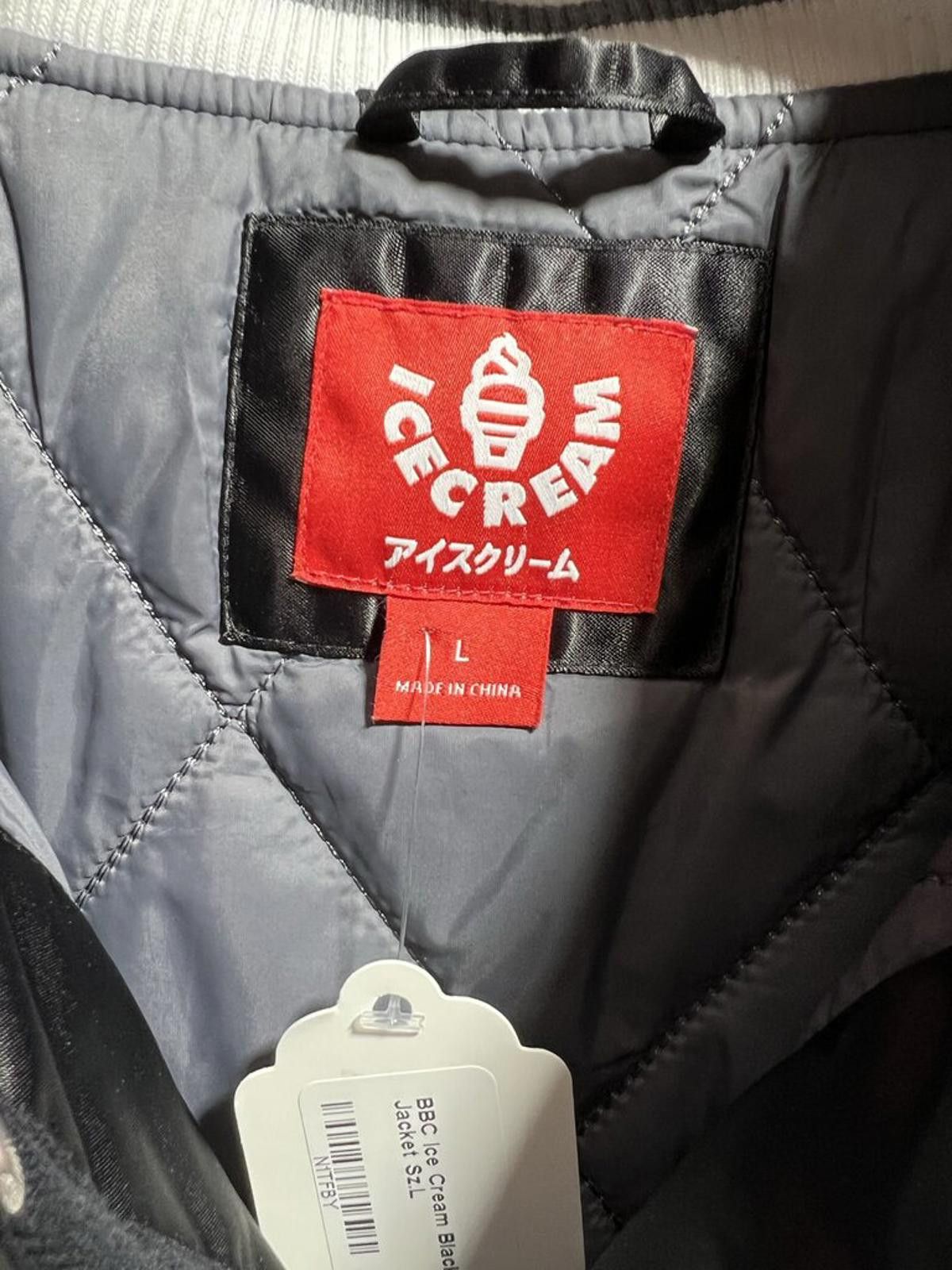Icecream BBC Ice Cream Black Varsity Jacket Sz.L Size ONE SIZE - 3 Thumbnail