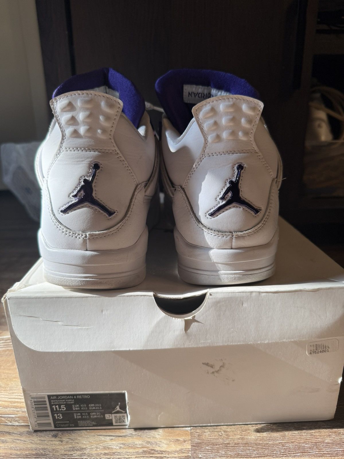Jordan Brand JORDAN 4 RETRO | Metallic Purple Size US 11.5 / EU 44-45 - 10 Thumbnail