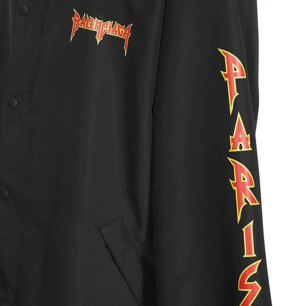 Balenciaga o1mle0724 Metal Logo Windbreaker in Black Size US M / EU 48-50 / 2 - 4 Thumbnail