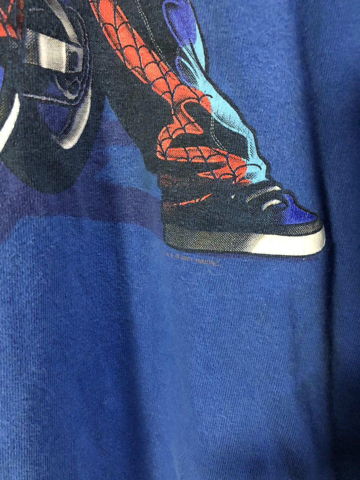 Marvel Comics × Rap Tees × Vintage Vintage Y2k Spiderman Gangster bike Motorcycle promo tee Size US XL / EU 56 / 4 - 6 Thumbnail