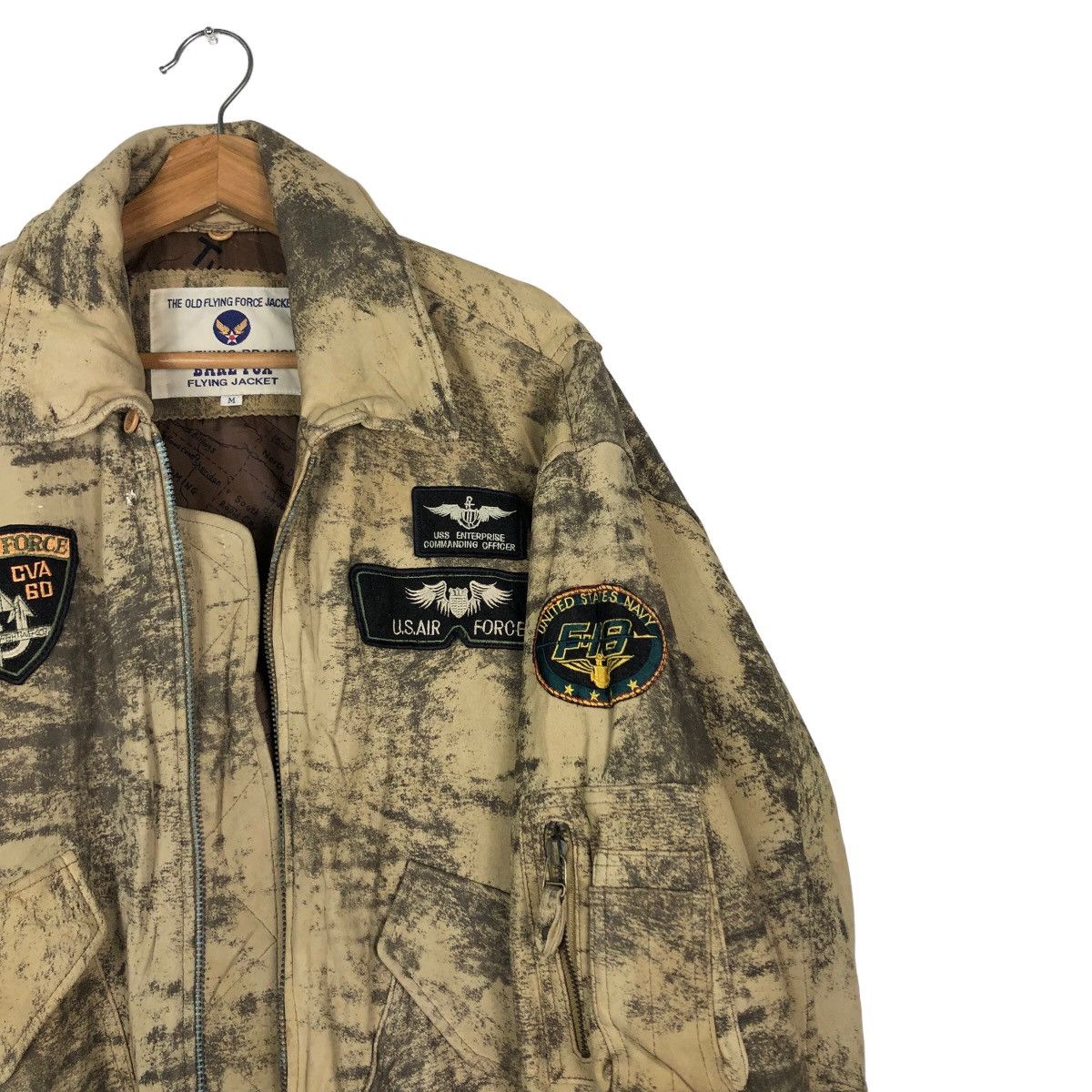 Bare Fox 🔥Vintage Leather Jacket Bare Fox Flying Jacket Big Logo Size US M / EU 48-50 / 2 - 6 Thumbnail