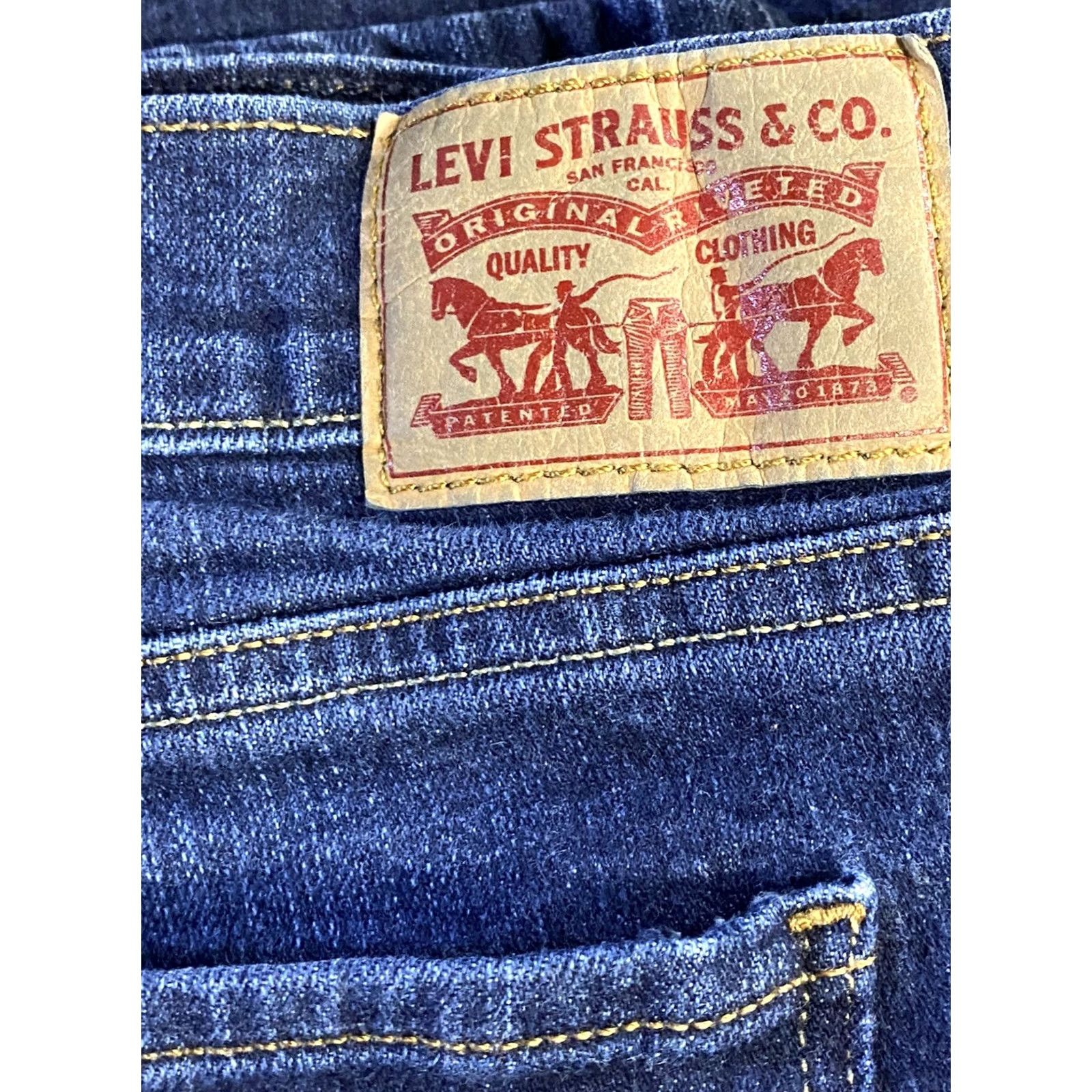 Levi's VINTAGE? Levis 515 Bootcut Womens Jeans Dark Wash Blue Mid Rise size 16s 32x30 Size 38" / US 16 / IT 52 - 7 Thumbnail