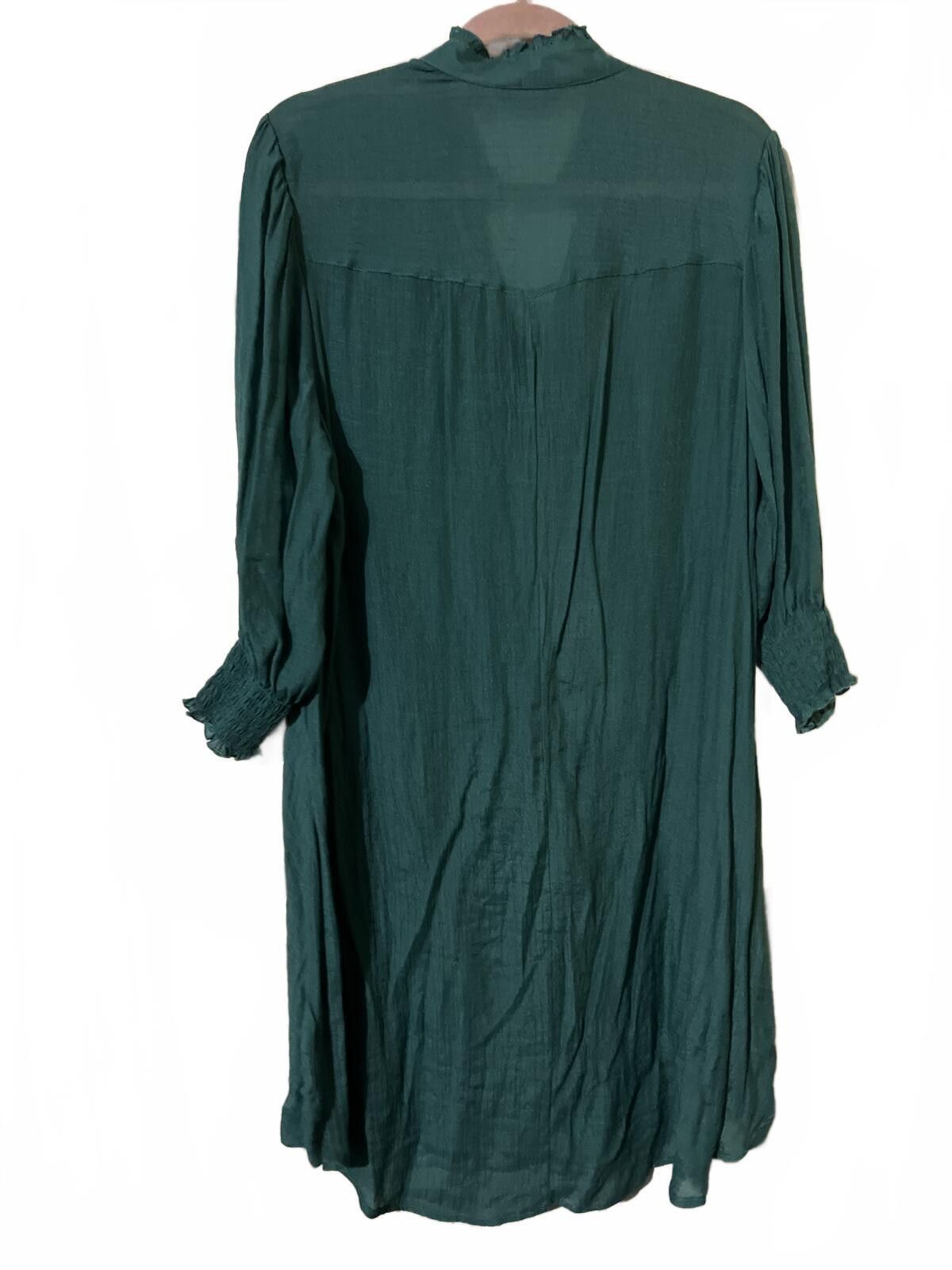 Other mlle gabrielle Green Button-Down Midi Dress 3/4 Sleeves L Size L / US 10 / IT 46 - 4 Thumbnail