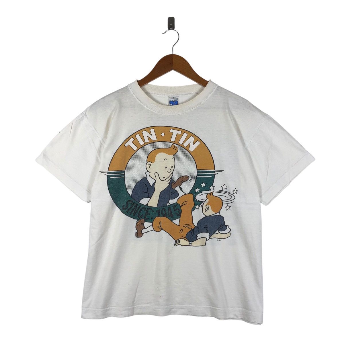 Vintage The Adventure of TINTIN Rare Design T-Shirt Size US L / EU 52-54 / 3 - 1 Thumbnail