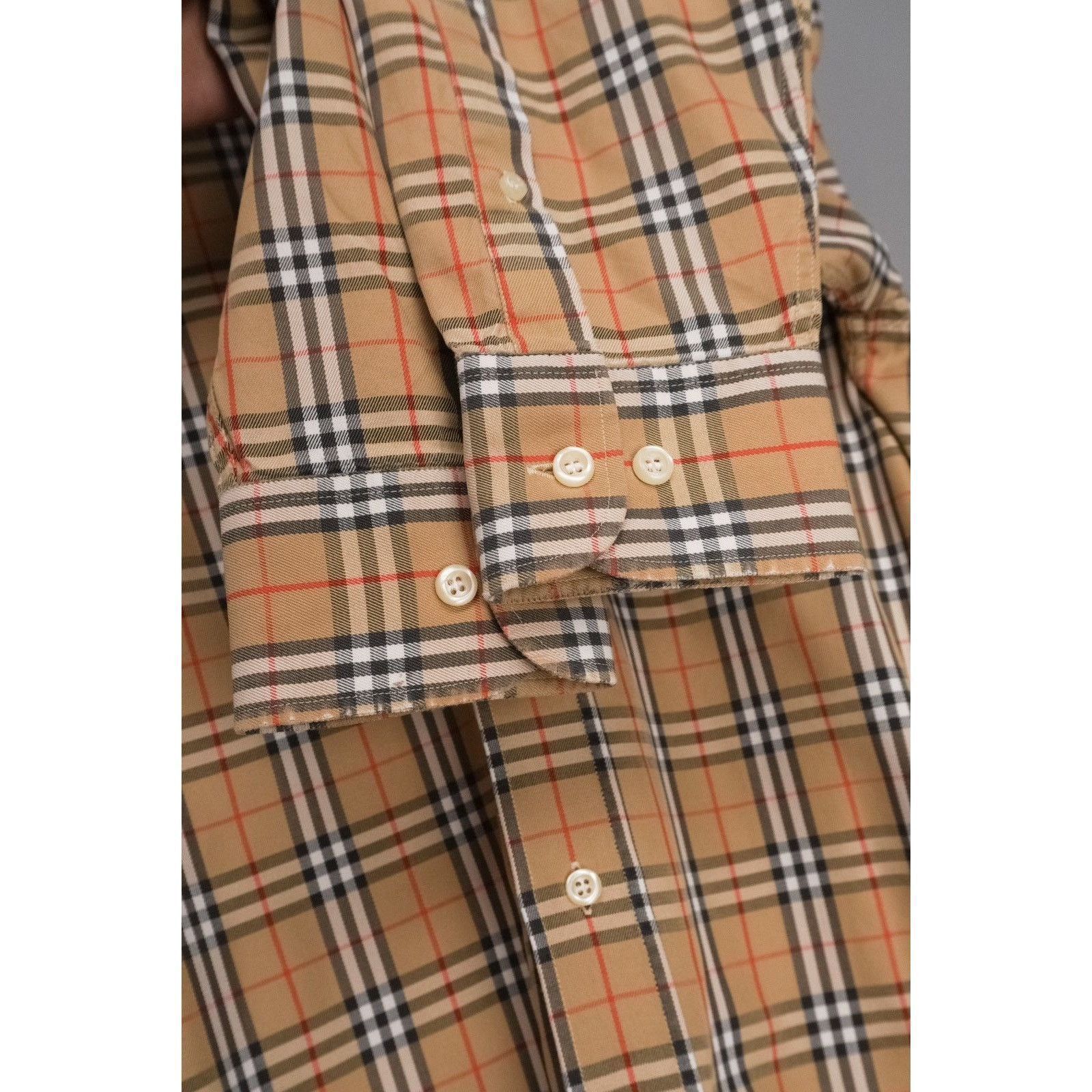 Burberry Vintage burberry classic check nova brown long sleeve shirt Size US L / EU 52-54 / 3 - 7 Thumbnail