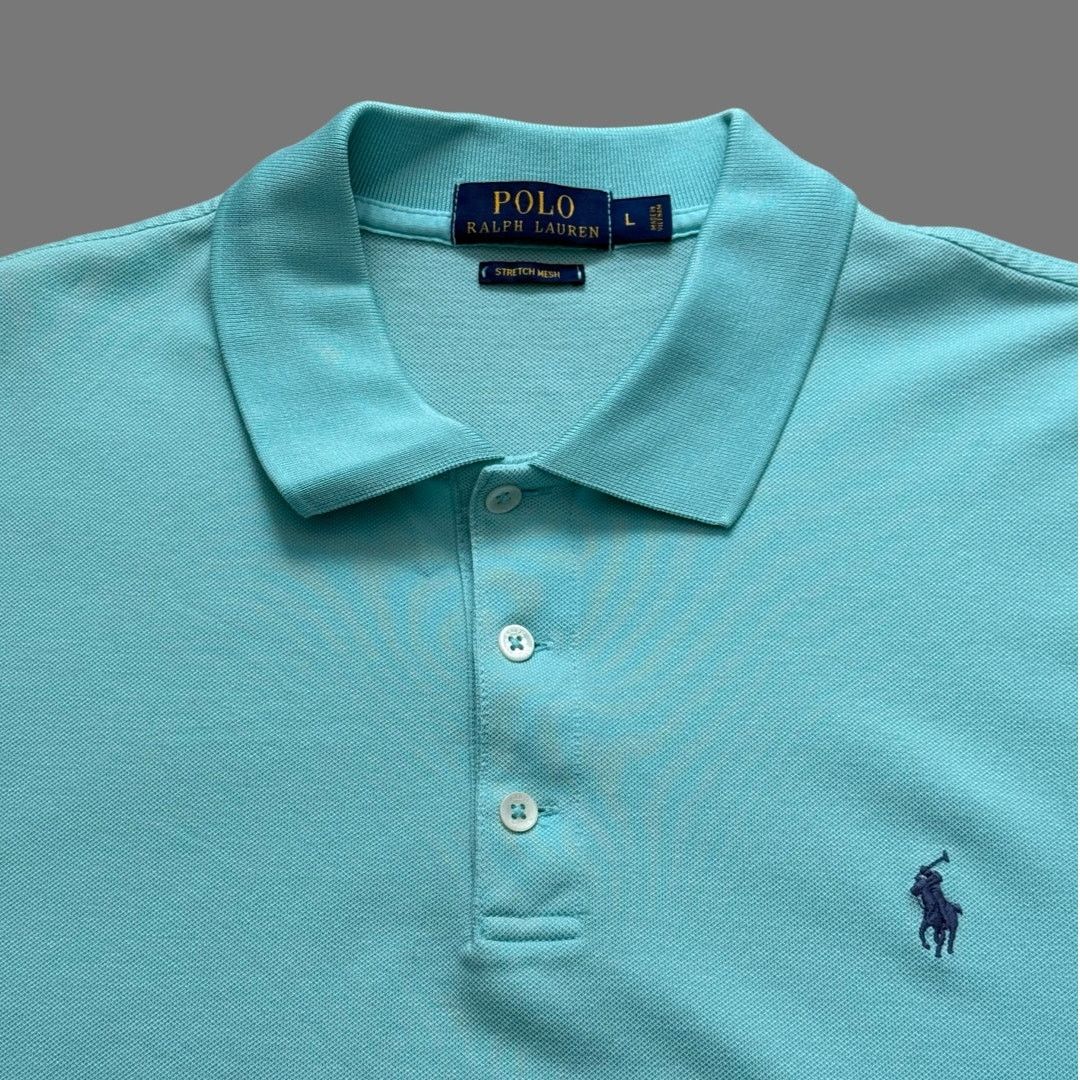 Polo Ralph Lauren Polo by Ralph Lauren Turquoise Stretch Mesh Polo Size L GUC Size US L / EU 52-54 / 3 - 4 Thumbnail