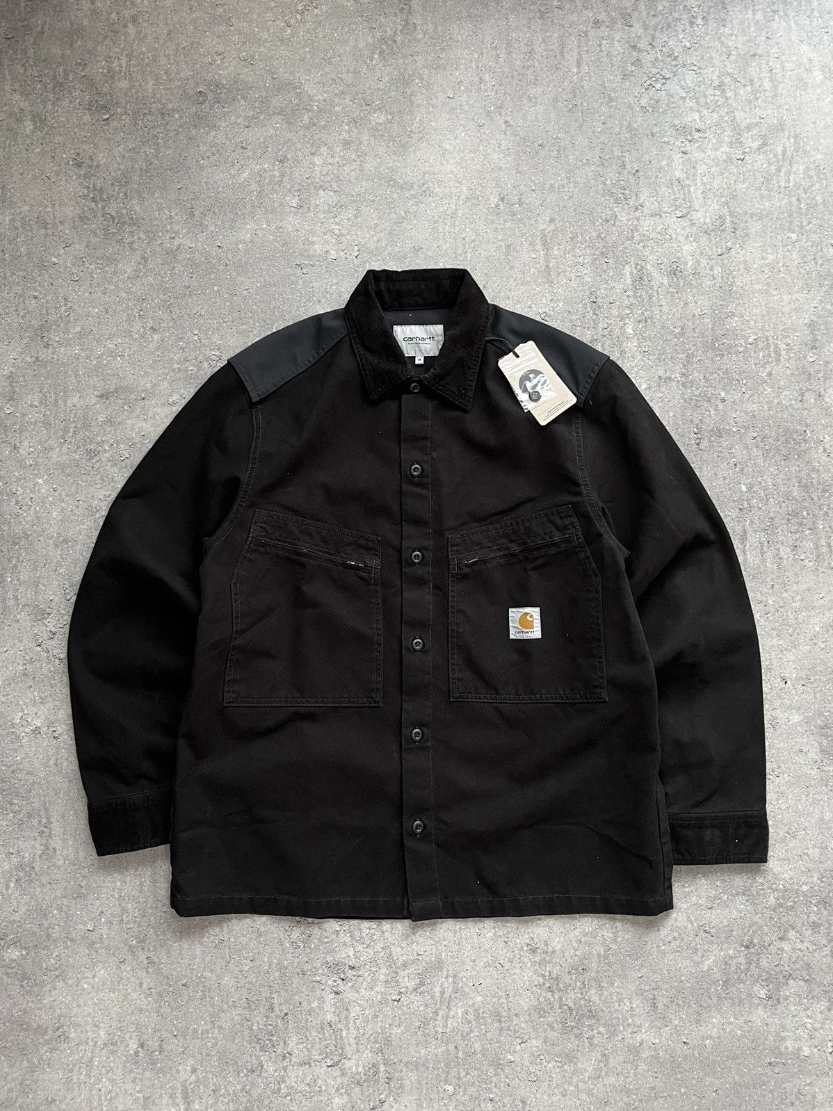 Pre-owned Carhartt X Vintage Carhartt L/s Kirby Shirt Jacket In Black