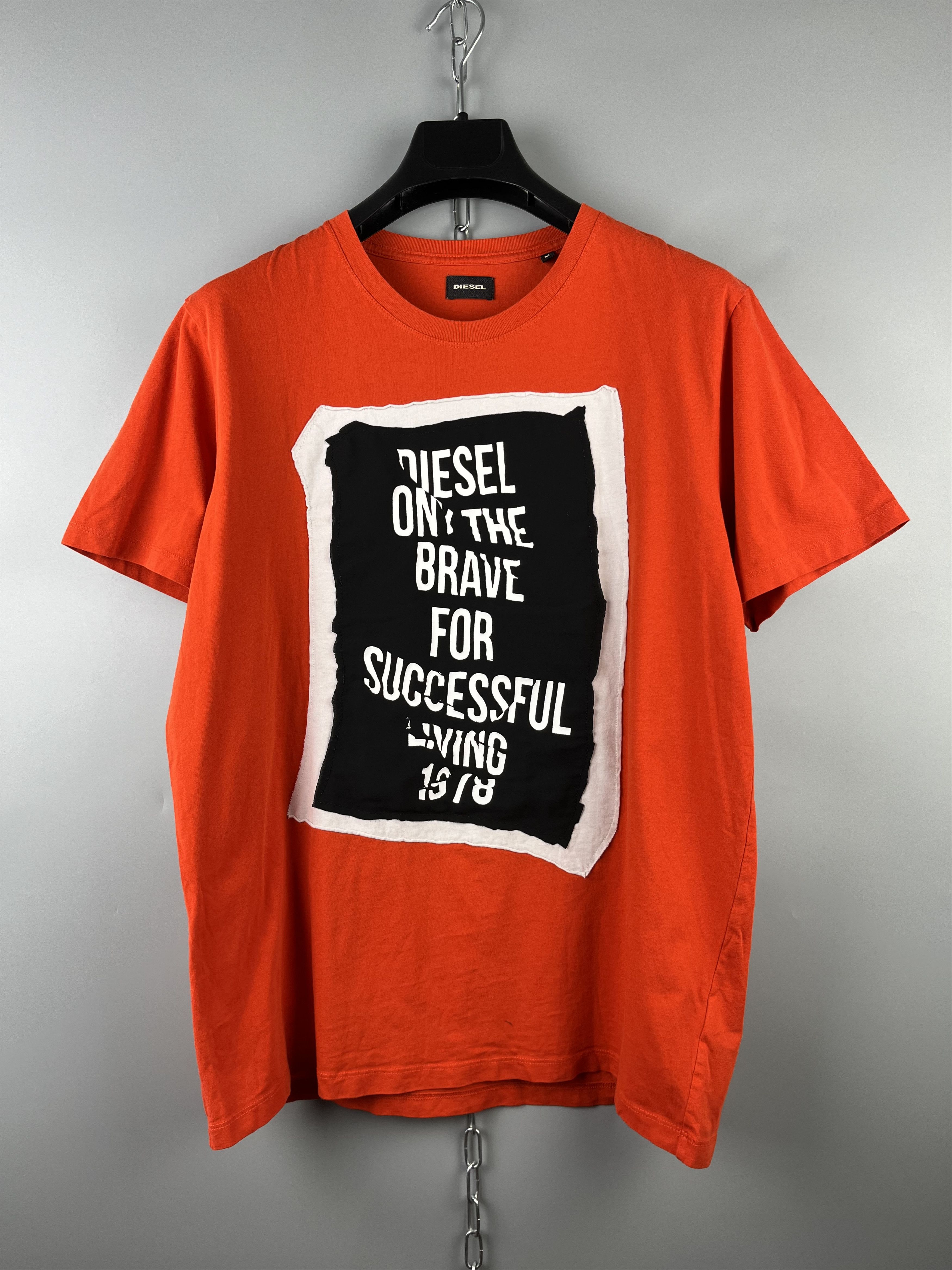 Designer Y2k Diesel Big Logo Short Sleeve Tee T Shirt Size US L / EU 52-54 / 3 - 1 Thumbnail