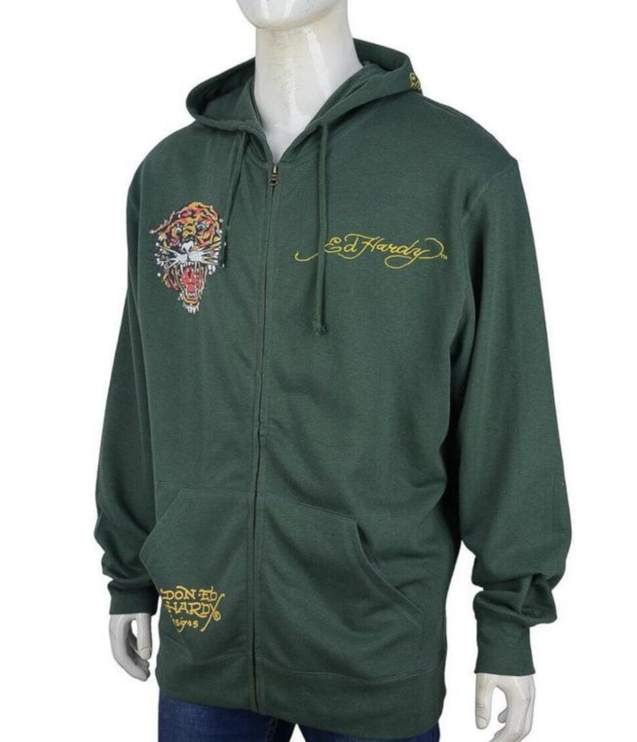 Ed Hardy × Vintage Ed Hardy green hoodie big logo Tiger size,XXL , XXXLrare Size US XXL / EU 58 / 5 - 2 Thumbnail