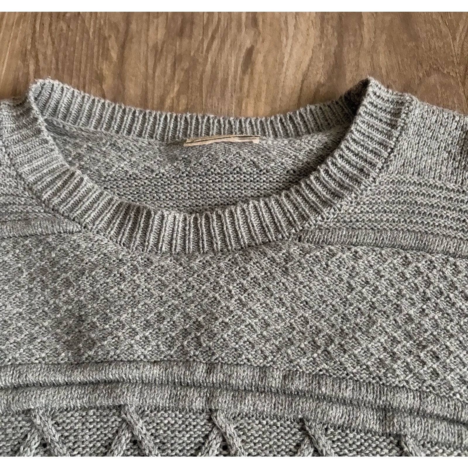 Vintage Vintage Cable Knit Sweater Men's Size M Gray 1990s Textured Size US M / EU 48-50 / 2 - 2 Thumbnail