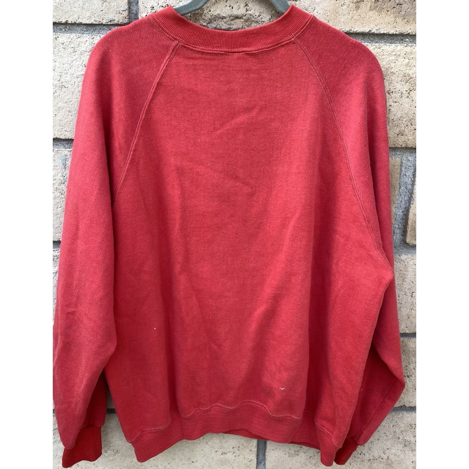 Sears VINTAGE Sears Sportswear Raglan Sweatshirt Worn Stains Sweatshirt Red XL Men Size US XL / EU 56 / 4 - 6 Thumbnail