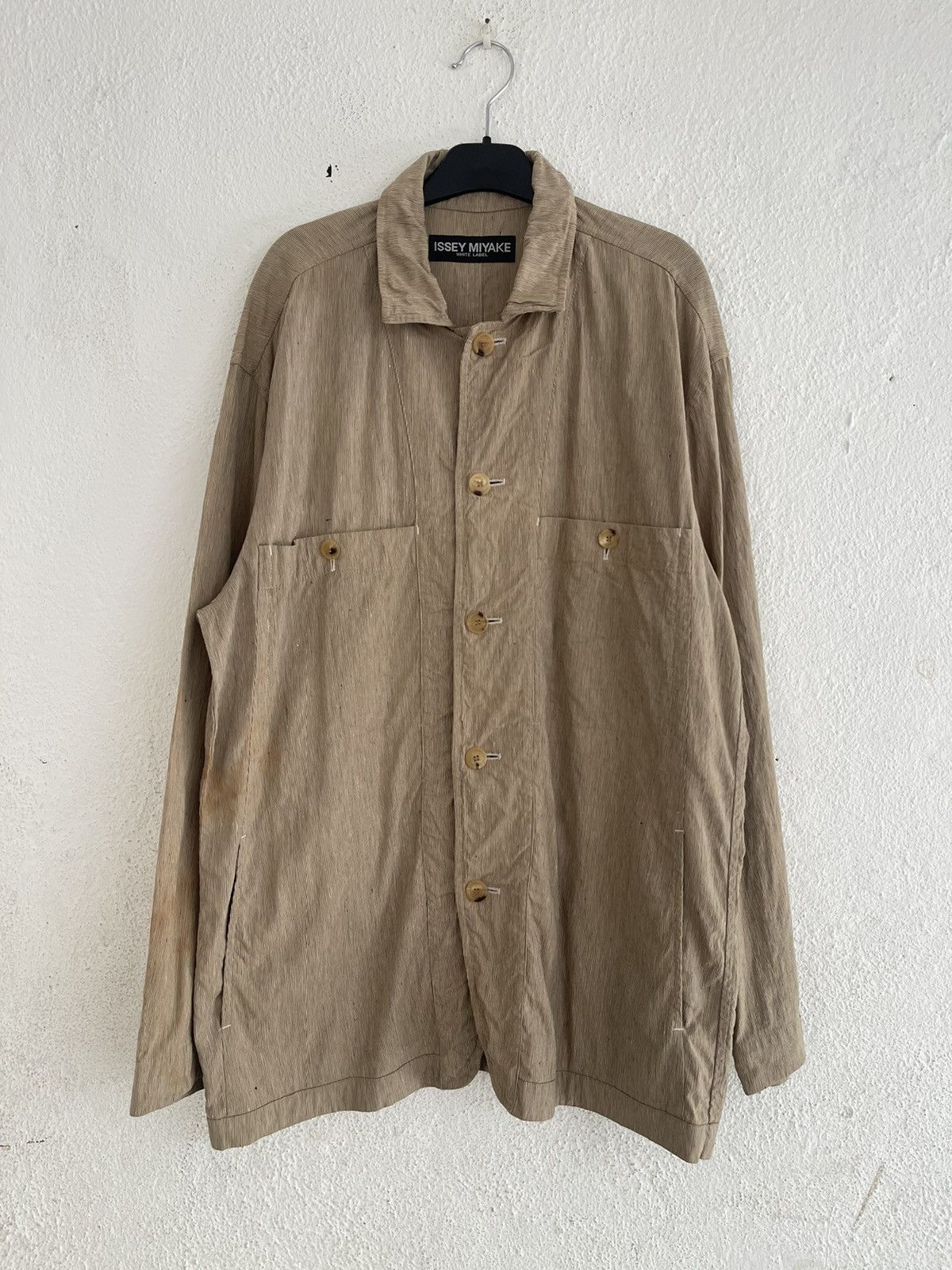Issey Miyake Issey Miyake White Label Linen Button Shirt Two Pocket Size US L / EU 52-54 / 3 - 1 Thumbnail