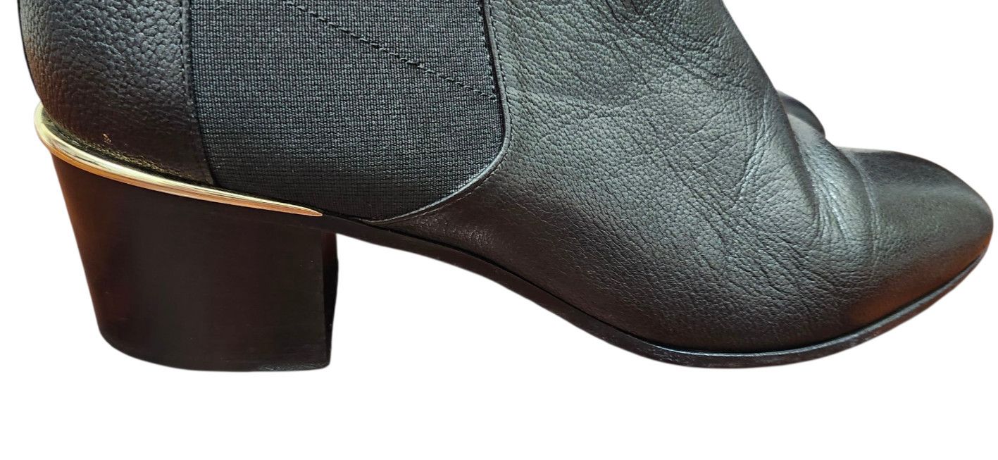 Jimmy Choo Jimmy Choo Black Leather Chelsea Ankle Boots US10/EU41 Size US 10 / IT 40 - 3 Thumbnail