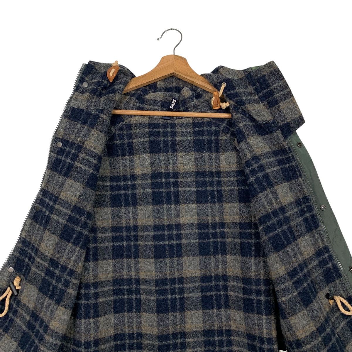 Silas SILAS Checked Fleece Lined Hoodie Jacket #2492-C112 Size US M / EU 48-50 / 2 - 13 Thumbnail