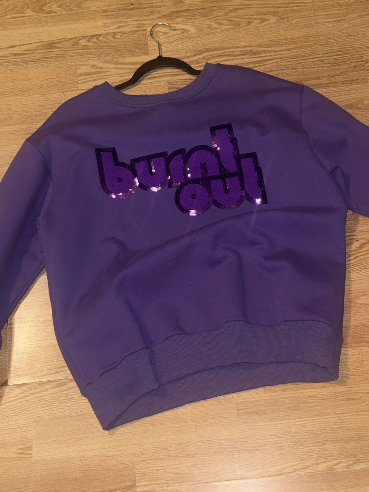 BURNT OUT SEQUIN CREWNECK