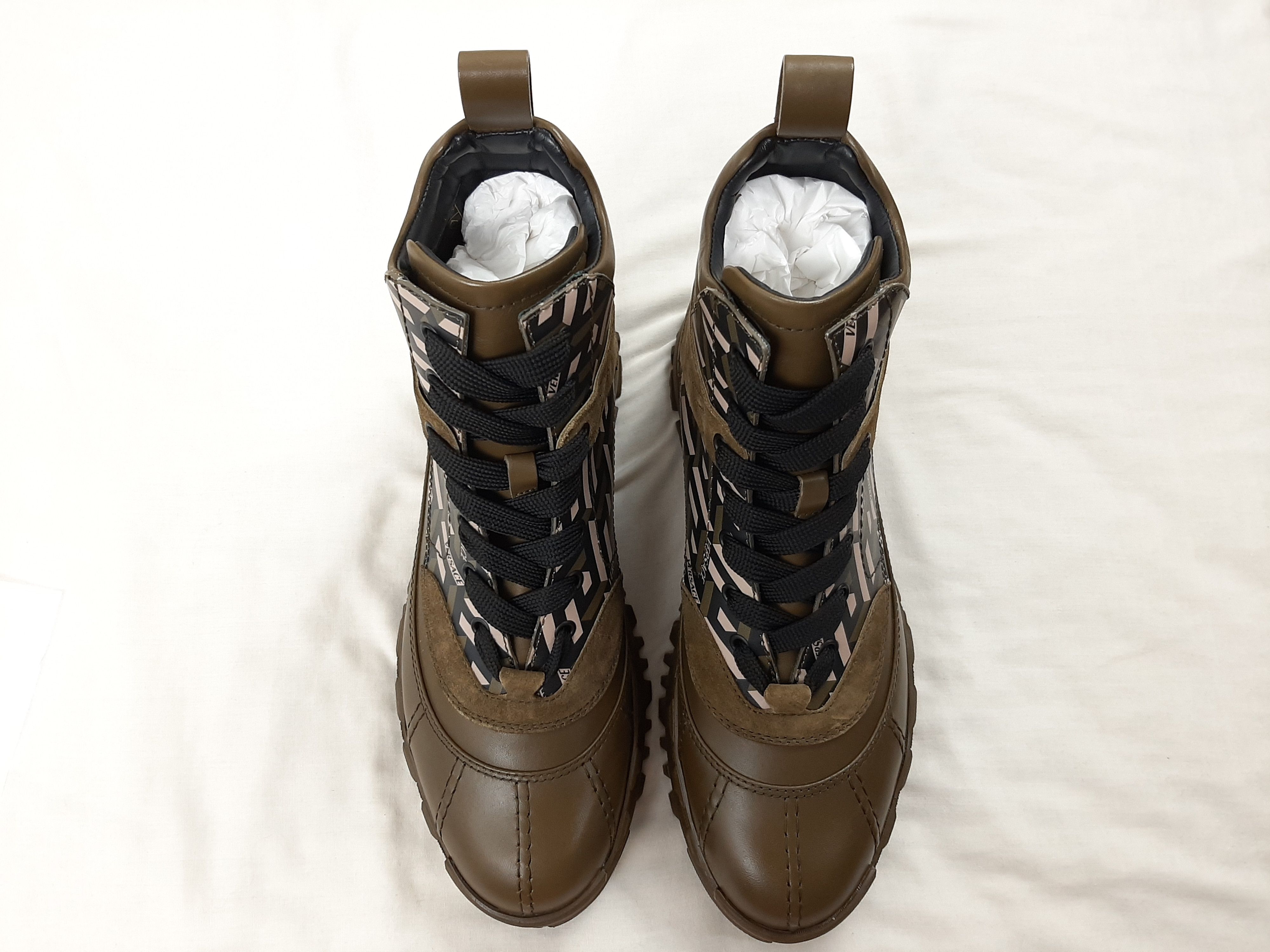 Versace Versace La Greca Print Rhegis Boots Men's Size US 9 EU 42 Size US 9 / EU 42 - 3 Thumbnail