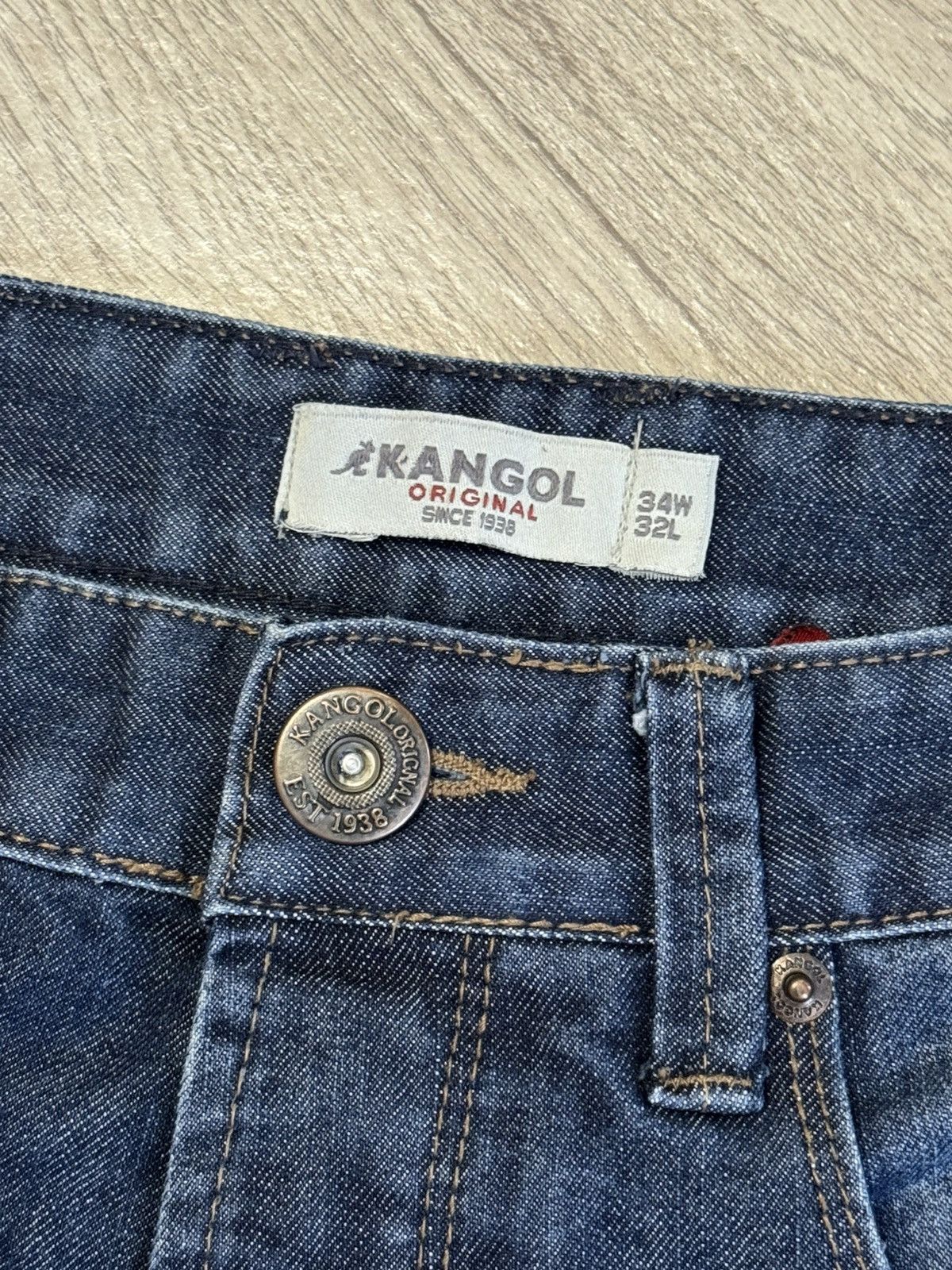 Kangol 🔷Vintage Kangol Y2K Baggy Denim Jeans🔷 Size US 34 / EU 50 - 5 Thumbnail