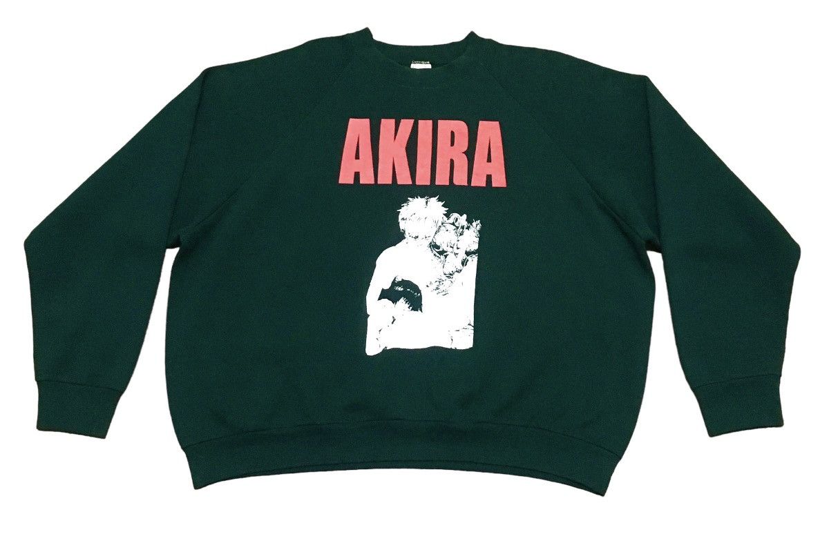 image of Movie Vintage Bootleg Japanese Anime Akira Sweatshirt 1990S in Dark Green, Men's (Size 2XL)