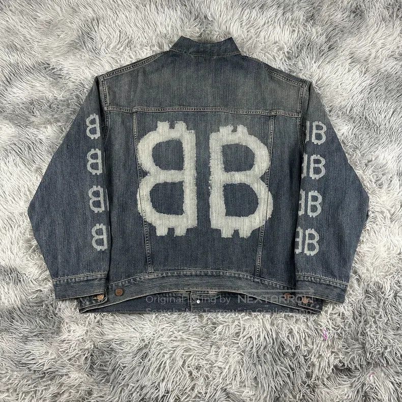 Balenciaga Balenciaga Double B logo denim jacket Size US M / EU 48-50 / 2 - 7 Thumbnail