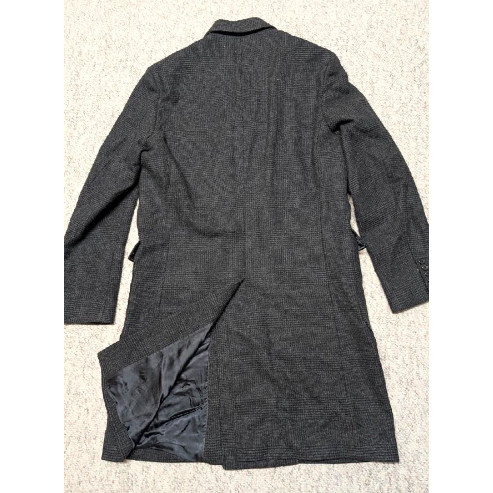 Brooks Brothers VINTAGE Brooks Brothers Overcoat 42L Charcoal Tweed Wool Mens Coat Long Large 42 Chest Plaid Event 40s 50s Mens Size US XS / EU 42 / 0 - 2 Thumbnail