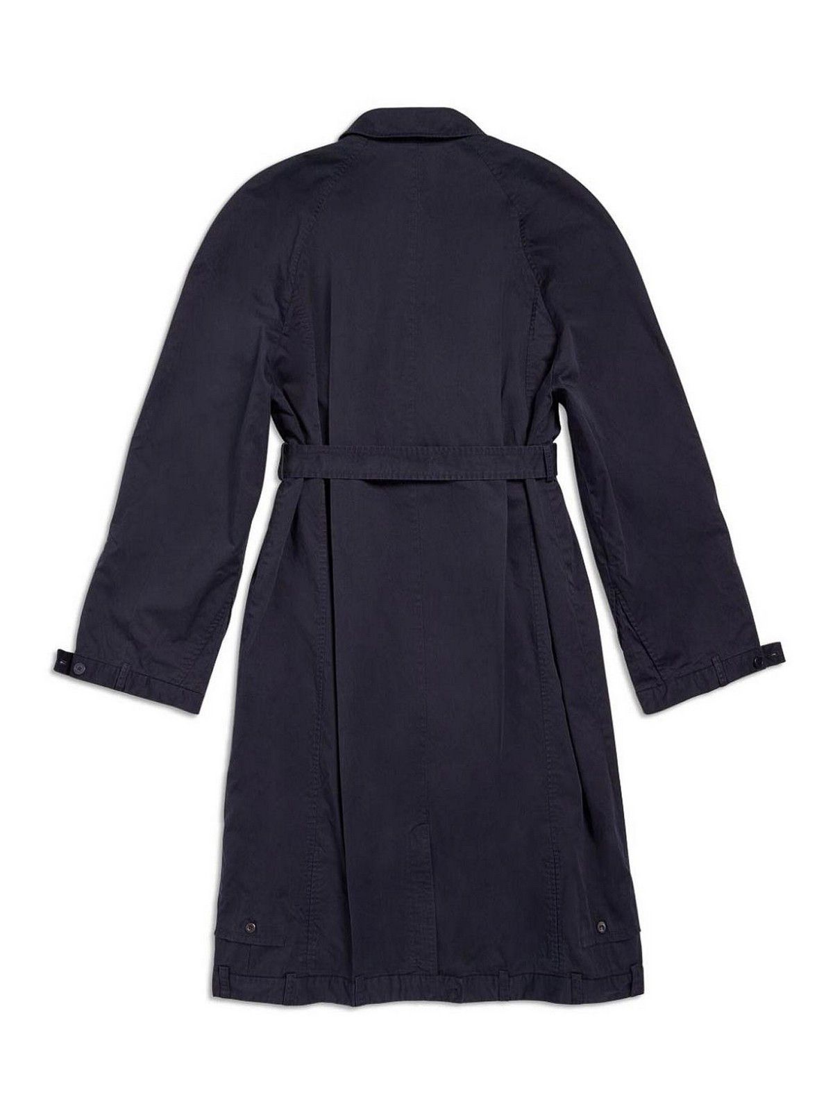 Balenciaga o1y1224 Deconstructed Cotton Coat in Midnight Blue Size US S / EU 44-46 / 1 - 2 Thumbnail