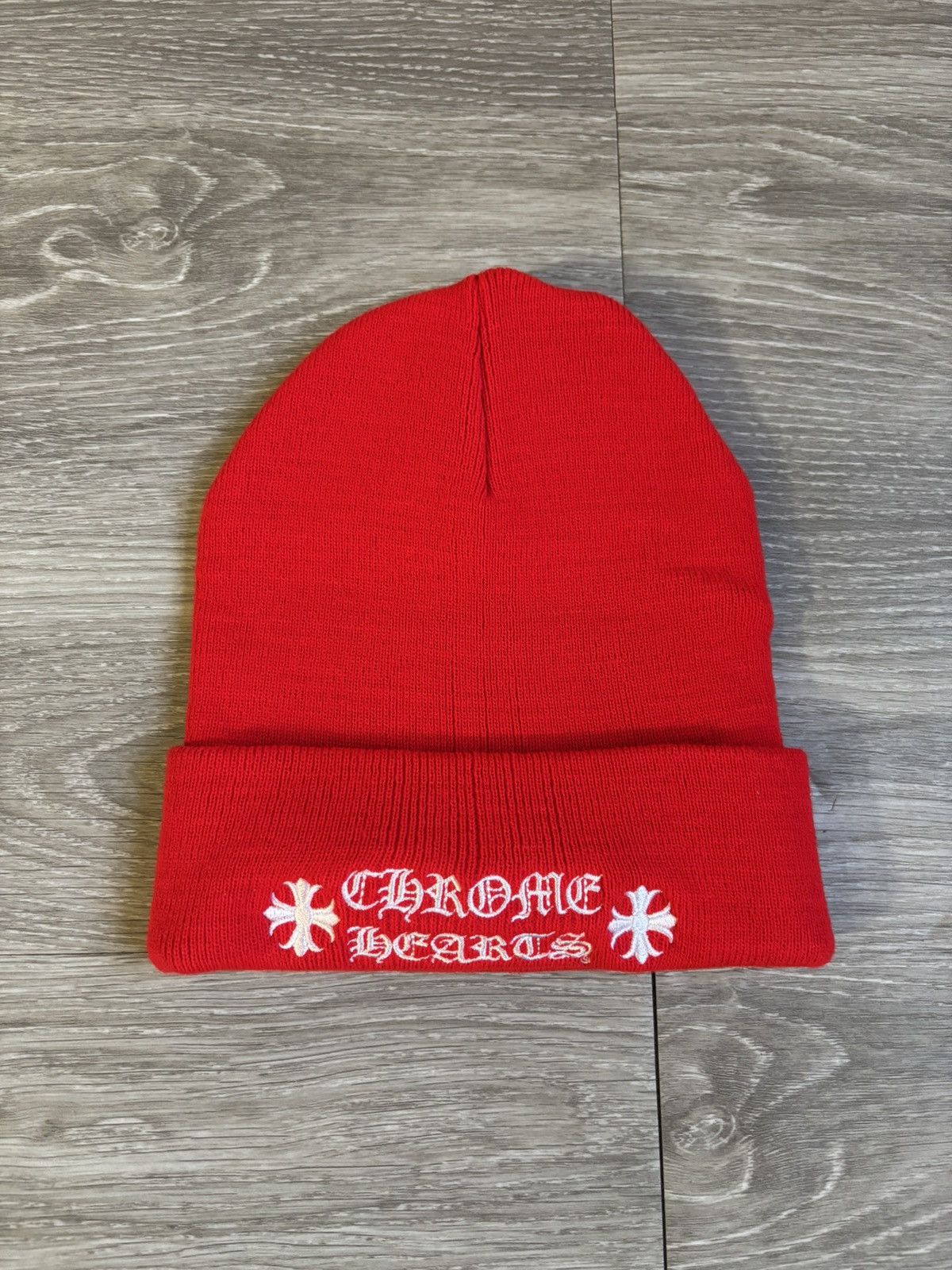 Chrome Hearts Chrome Hearts Red Logo Beanie Size ONE SIZE - 2 Thumbnail