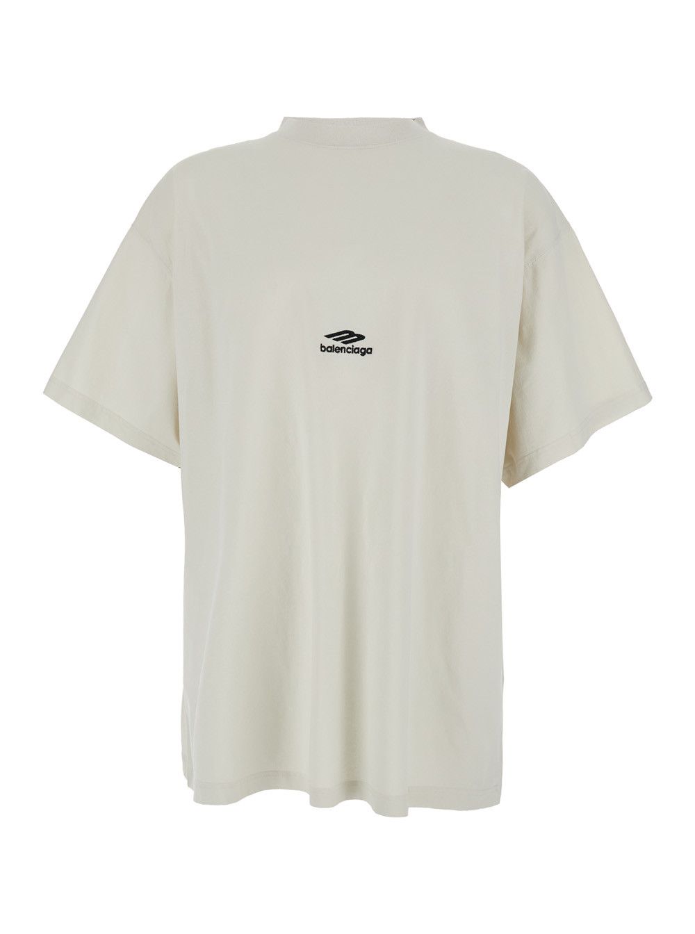 Balenciaga White Cotton T-shirt for Men with Front Logo and Maxi Logo on the Back Size US XS / EU 42 / 0 - 1 Thumbnail