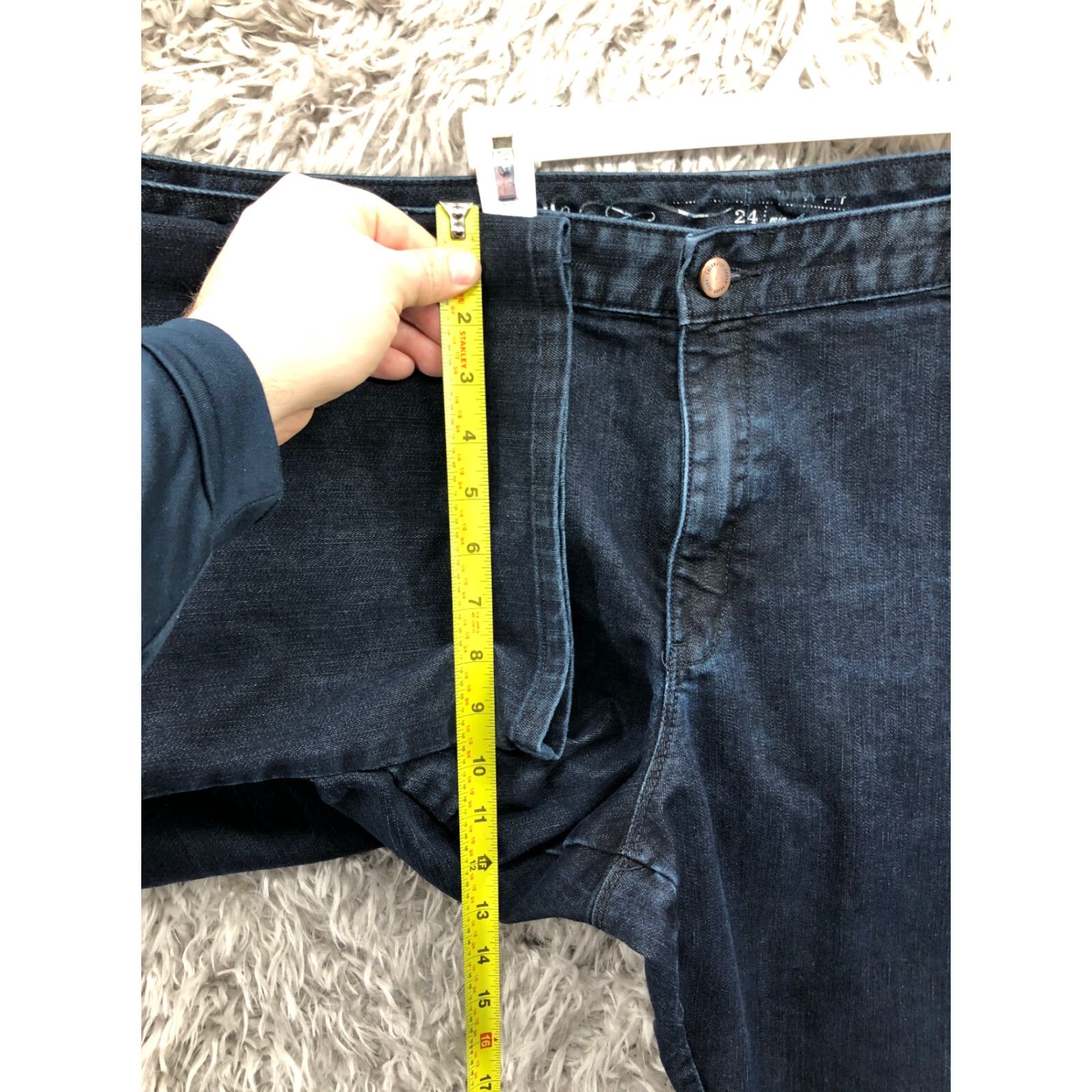 Coldwater Creek Coldwater Creek Curvy Fit Jeans Plus Size 24 Womens Mid Dark Wash Blue Denim Bootcut Size 42" / US 20 - 4 Thumbnail
