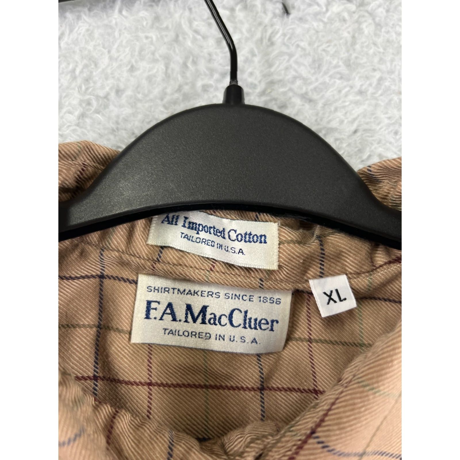 Vintage VINTAGE FA MacCluer Shirt Men XL Beige Button-Up Cotton Pocket Size US XL / EU 56 / 4 - 3 Thumbnail
