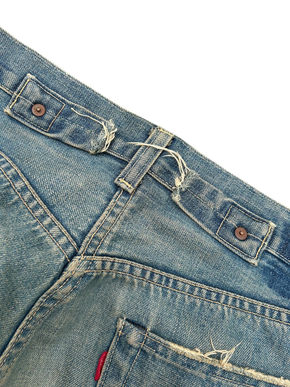 Kapital Buckle Back Vintage Levis Big E Selvedge Rusty Denim Jeans Size US 32 / EU 48 - 5 Thumbnail