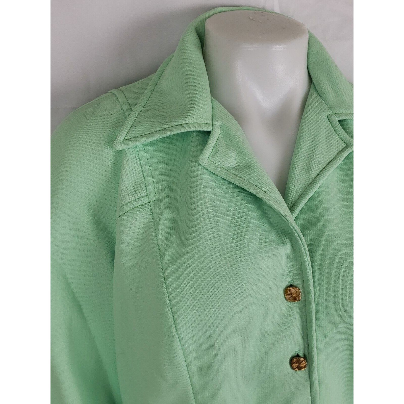 Vintage Vtg Mod Dress Womens S/M Mint Green Vintage Polyester Knit R Size M / US 6-8 / IT 42-44 - 3 Thumbnail
